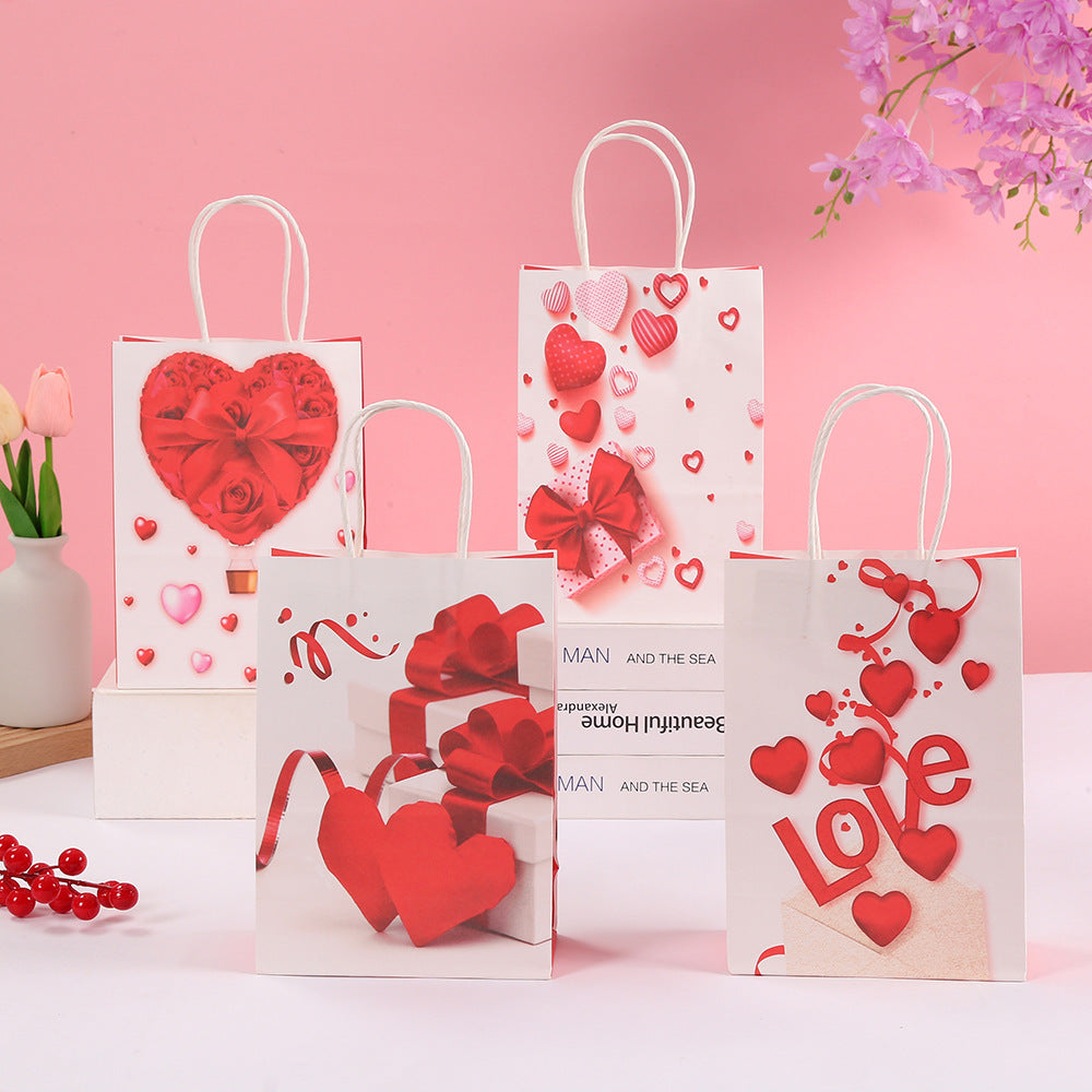 Valentine's Day Style Kraft Paper Bag