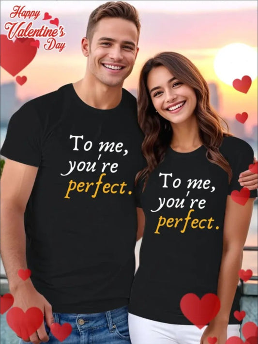 Love Valentines' Day T-Shirt,   Couple T-Shirt, Fashion Casual T-Shirt, Short-Sleeved T-Shirt