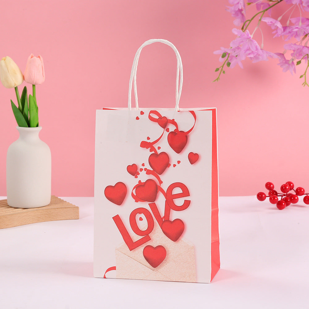 Valentine's Day Style Kraft Paper Bag